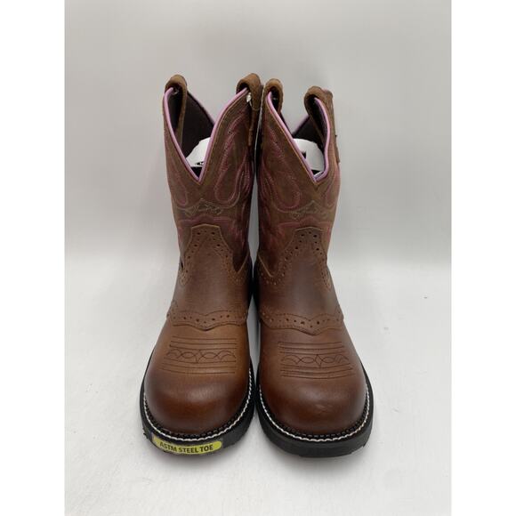 Justin WANETTE GY9980 Women's NEW Waterproof Steel-Toe Boot Brown US Size 7 - Picture 6 of 11